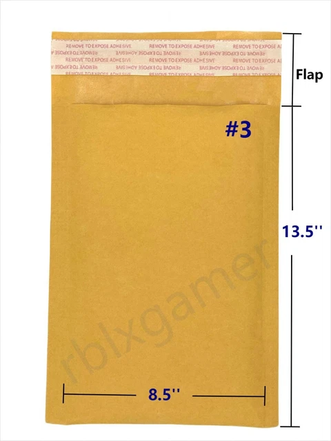 25/50/100/200 8.5''x13.5''#3 Kraft Bubble Mailers Padded Envelops  Made in USA