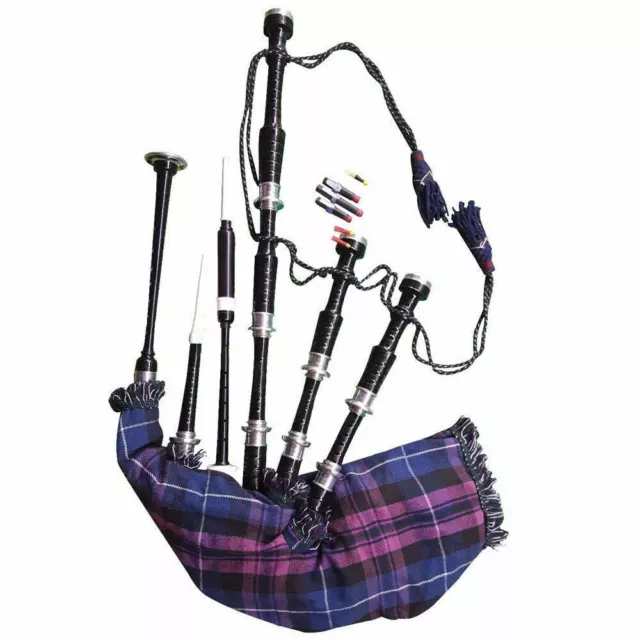 NEW Playable Scottish Highland Bagpipe Full Size With Free Bag & Tutor Book