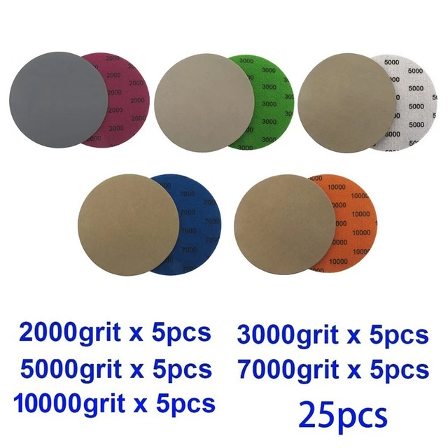 Papier de verre pratique neuf 25 pièces boucle de crochet flexible ponçage dis