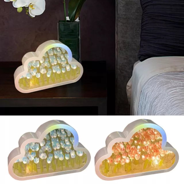 Cloud Tulip Lamp DIY Handmade LED Table Lamp Desktop Ornaments Home Decoration