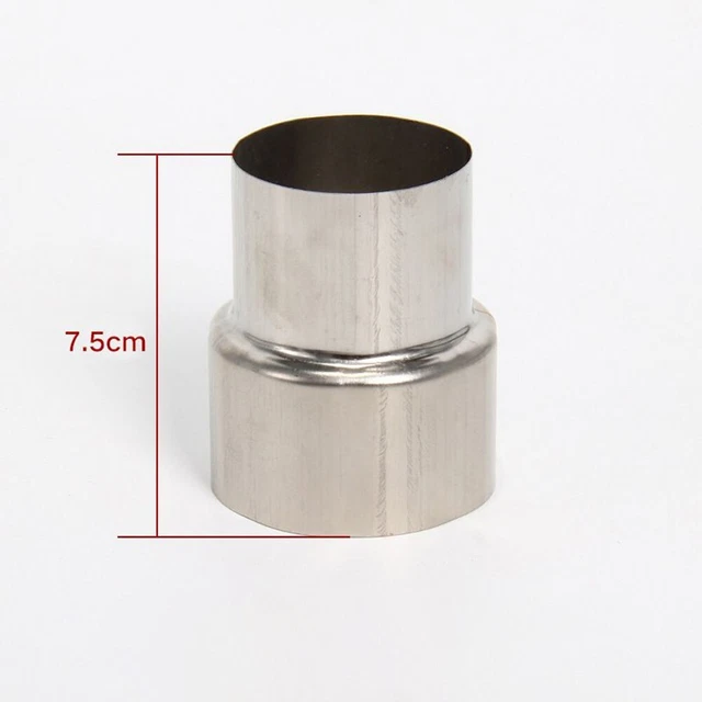 Tubo de escape de acero inoxidable pieza reductora conector de manguera adaptador de chimenea tubo de cocina