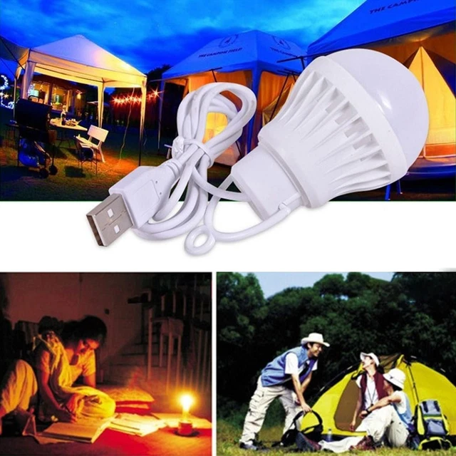 Ampoule LED Lampe de puissance USB Portable Lanterne Lumières de camping