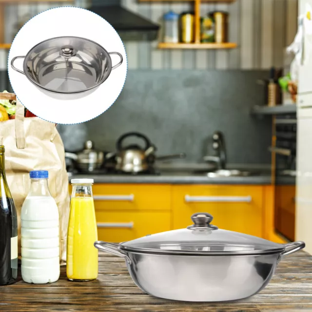 Induction Cooker Pot Frying Pan Chinese Hot Wok Stainless Steel