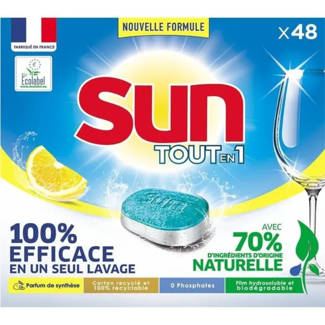 Tablettes pour lave-vaisselle Sun All in 1 Extra Power - 40 pièces