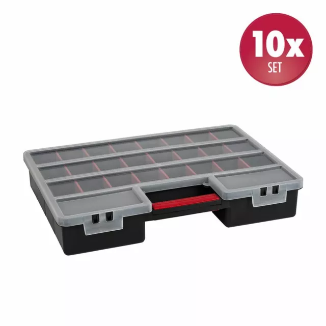 10 x Organizer Sortimentskasten Kleinteilemagazin Schraubenbox Werkzeugkasten