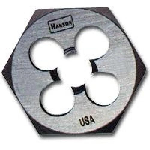 Hanson HAN9427 High Carbon Steel Hexagon 2.5cm Across Flat Die - 5/16 Inch-18 NC