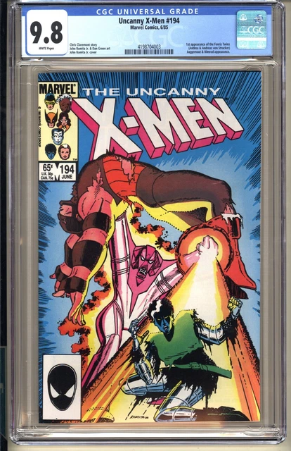 UNCANNY X-MEN #194  CGC 9.8 WP NM/MT  Marvel Comics 1985 Juggernaut Wolverine v1