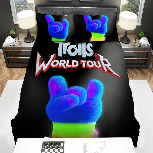 TROLLS WORLD TOUR 2020 King Trollex Hand Movie Poster Quilt Duvet Cover