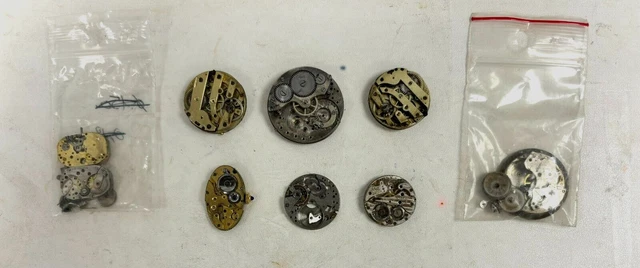 Lot De Mouvements Et Mécanismes De Montres Anciennes - Pour Horlogers Et Passionnés
