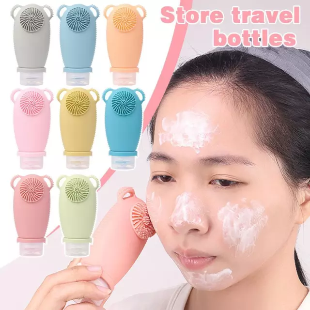 Silicone Refillable Shampoo Shower Gel Portable Cosmetic Container Travel Bot✨y