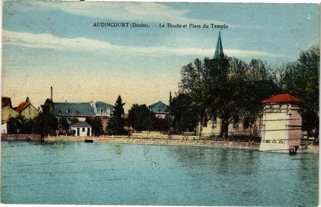 CPA AUDINCOURT - Le DOUBS and Place du Temple (183179)