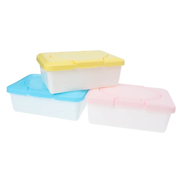 3 Pcs Refillable Wet Wipe Dispenser Baby Wipes Container Box