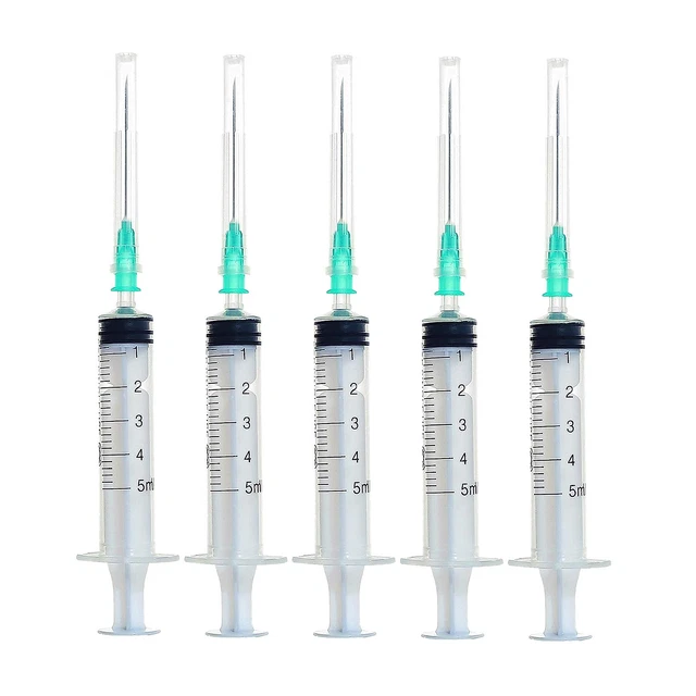 5Ml 21G Disposable Sterile Paper Packaging 100Pack