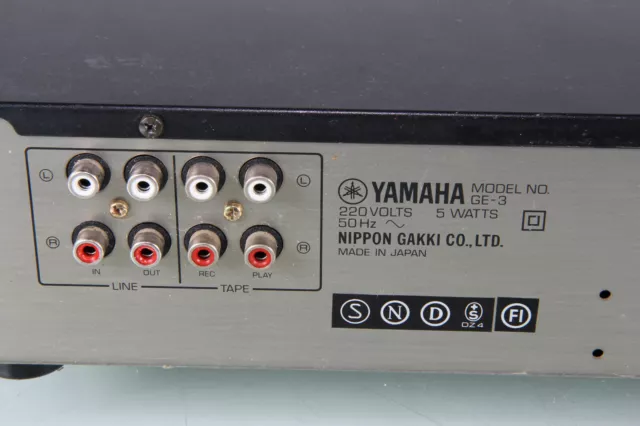 Yamaha GE-3 Dual 10-Band Natural Sound Graphic Equalizer MIJ noir