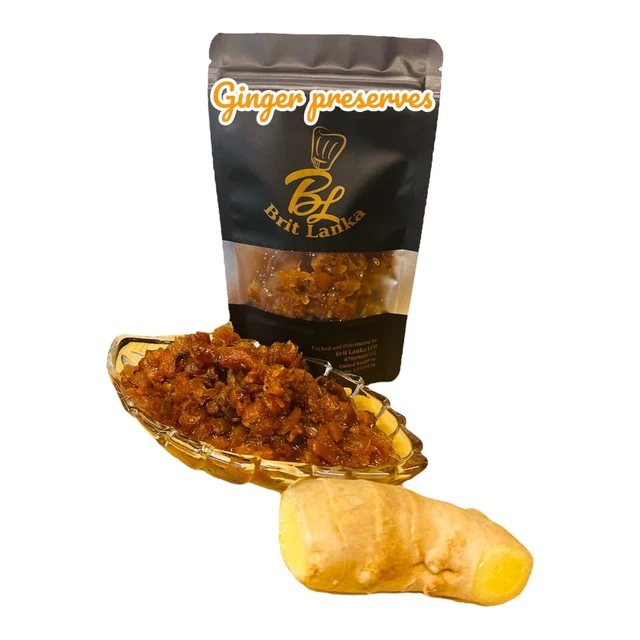 Conserva di zenzero tritato tradizionale naturale Ceylon sciroppo 100% zenzero puro 100 g
