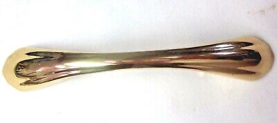 Drawer Pull Handle Solid Bright Polished Brass 3" & 3-3/4" Dual Screw Center MCM