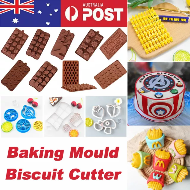 Silicone Chocolate Mould Cake Ice Tray Jelly Candy Cookie Baking Multi Moulds Au