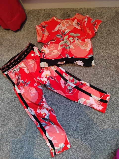 Set stampa Ted Baker leggings top adattati moda crop top 4 anni ragazze danzanti