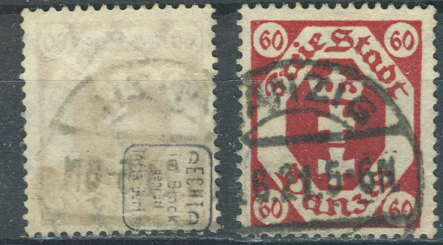 DR, Freie Stadt Danzig, Mi.- Nr. 81 a, gestempelt und geprüft.