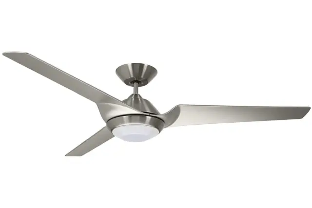 Luminance Kathy Ireland Home Sweep Eco 60" WiFi Smart Ceiling Fan, Brushed Steel