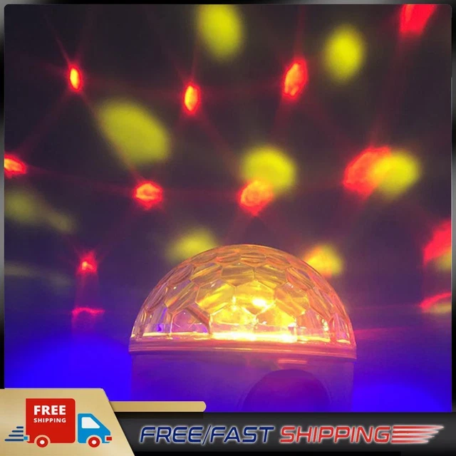 Rotating LED Night Lamp USB Disco Stage Party Ball Light (White)