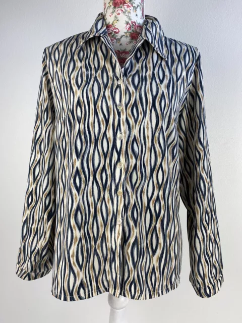 Aust Made Leesa Shirt Size 12 Long Sleeve Button Down Business Office Casual Top