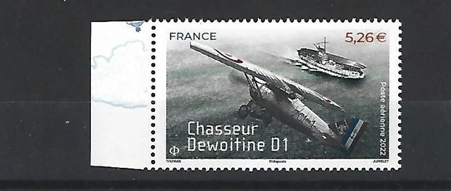 Timbre Poste Aérienne 2022 - Chasseur Dewoitine D1 - Feuille De 10 Timbres Neufs Sans Charnière