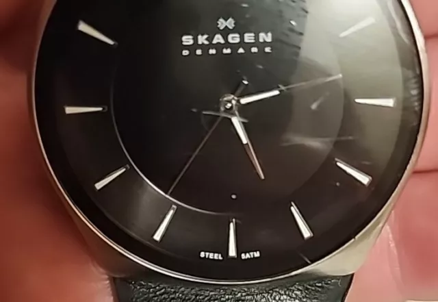 Skagen SKW6017 Havene Black Dial Leather Strap Men's Watch 2