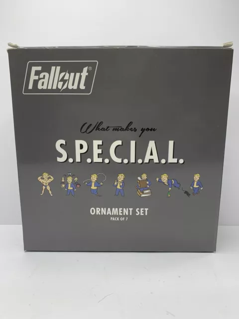 Fallout SPECIAL 7 Ornament Set ThinkGeek Rare Total Unique Ornaments