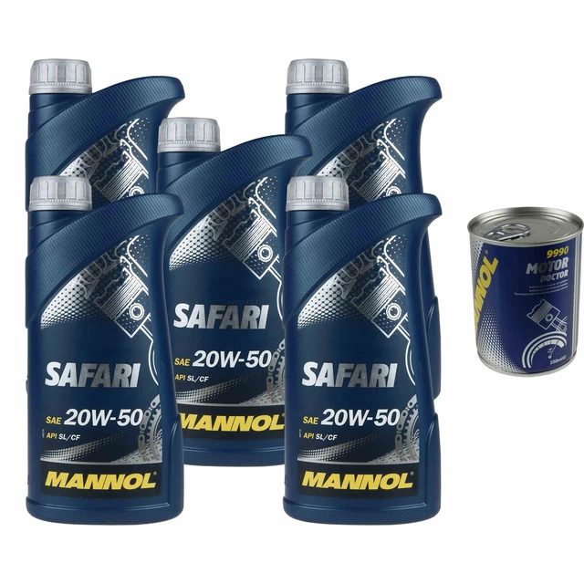5L Olio Motore MANNOL Safari 20W-50 1x MANNOL Motore Doctor Additivo