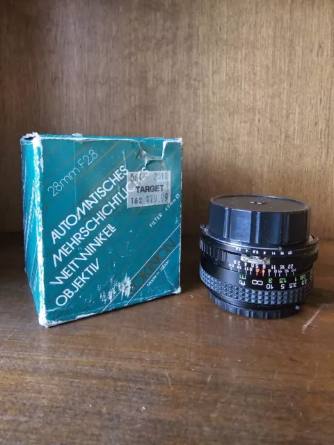 ROKINON 28mm F2.8 NIKON-A1 Automatic Multi-coated wide angle lens