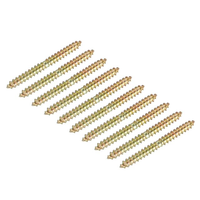 Vis Double Filetage M4x16mm Pour Cintre - Lot De 24 Pièces Avec Chevilles Bois - NEUF - Marque Uxcell