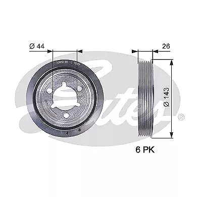 GATES Riemenscheibe, Kurbelwelle  u.a. für CITROËN, PEUGEOT