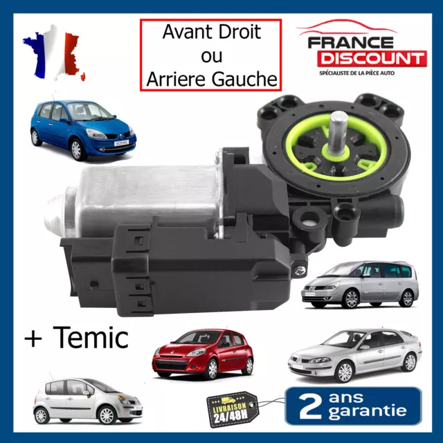 Moteur + TEMIC de Leve Vitre Avant Droit pour Clio Espace Laguna Megane Scenic 2