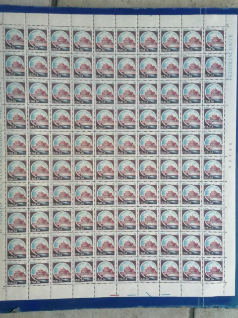 Repubblica  Foglio Intero Castelli Lire 5 Mnh