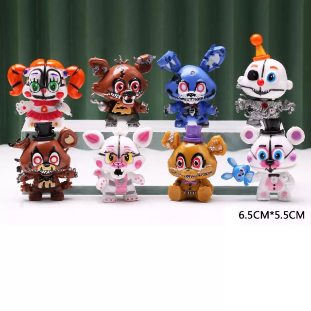 5PCS A Set Fnaf Five Nights at Freddy´s 5.5 Action Figures With Light Toys  Gift 