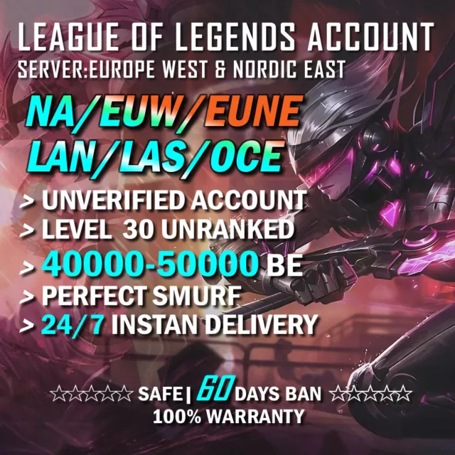 EUW, League of Legends Account, 40K BE