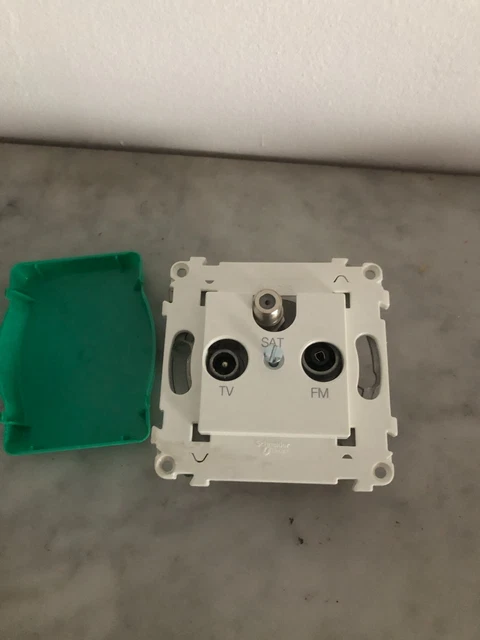 Prise électrique 2P Sans Terre Schneider Alombard Blanc - Réf. ALB82069, à Griffes, Neuve