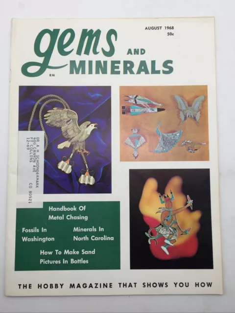 1968 August Gems & Minerals Magazine Channel Jewelry Palmetto Axinite Topaz WA