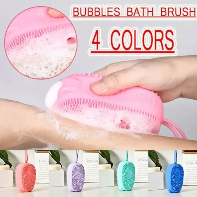 Silicone Body Scrubber Shower Exfoliating Scrub Sponge Massage 2024 Bath Q8U8