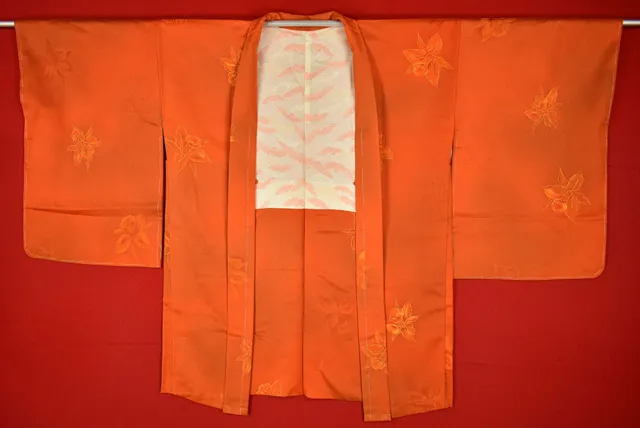 Vintage Japanese Kimono Silk Antique BORO HAORI Kusakizome Dyed/B411/595