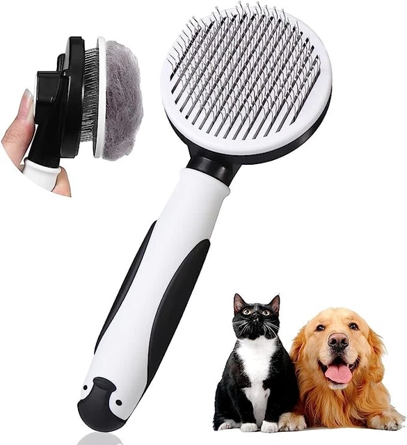 Vinabo Brosse pour Chiens et Chats, autonettoyante, enlèvements des poils 