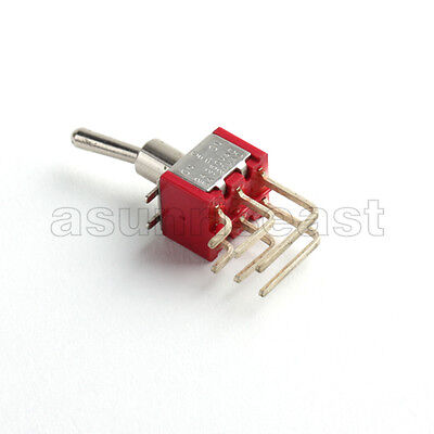 5pcs Interruttore PCB Angolo Retto Mini 1mm Foro ON-ON ON-OFF-ON orizzontale 2-3P 