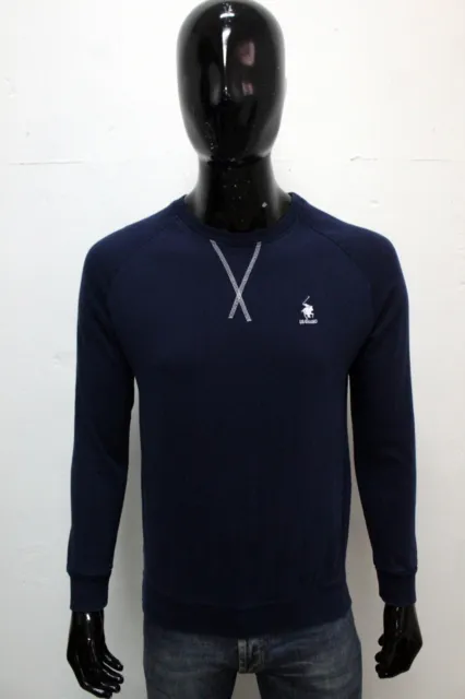 Felpa U.S. GRAND POLO Uomo Taglia S Maglioncino Blu Sweater Pullover Man Logo