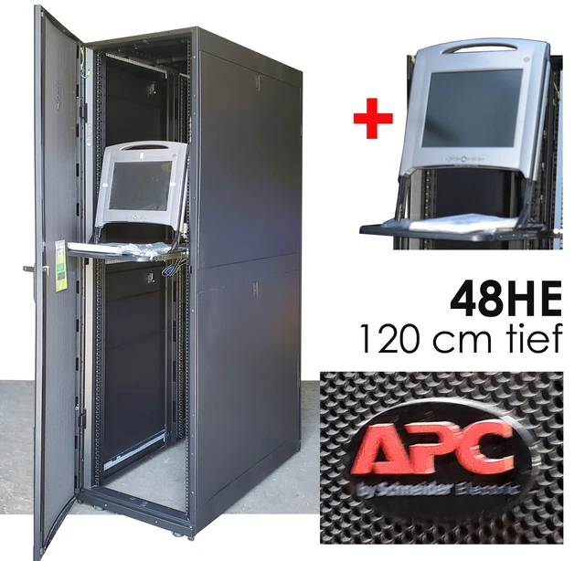 19 & 48CM 48HE APC Armoire de Réseau Serveur + Écran 120cm Profondeur