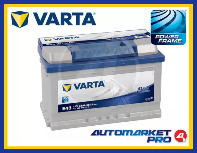 VARTA BLUE dynamic, E43 Batterie 5724090683132 12V 72Ah 680A B13