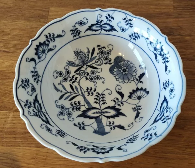 Vintage Blue Danube 9" Vegetable Serving Bowl Blue Onion Japan