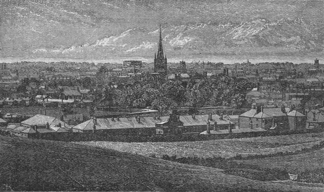 NORFOLK. Norwich 1898 old antique vintage print picture