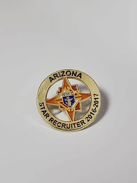 Arizona Knights of Columbus Star Recruiter Lapel Pin 2016-2017