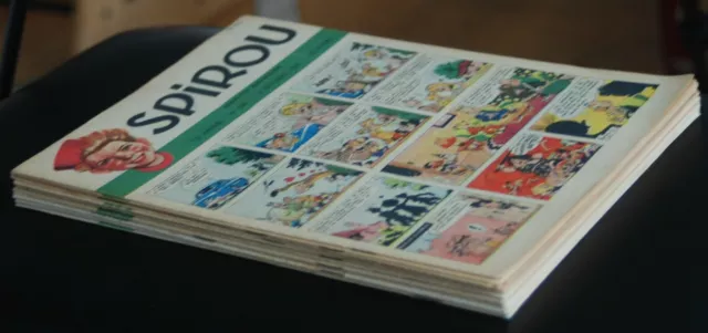 SPIROU 599 à 611 de 1949 calendrier 1950 - Rare éq reliure 31 éd française - TBE